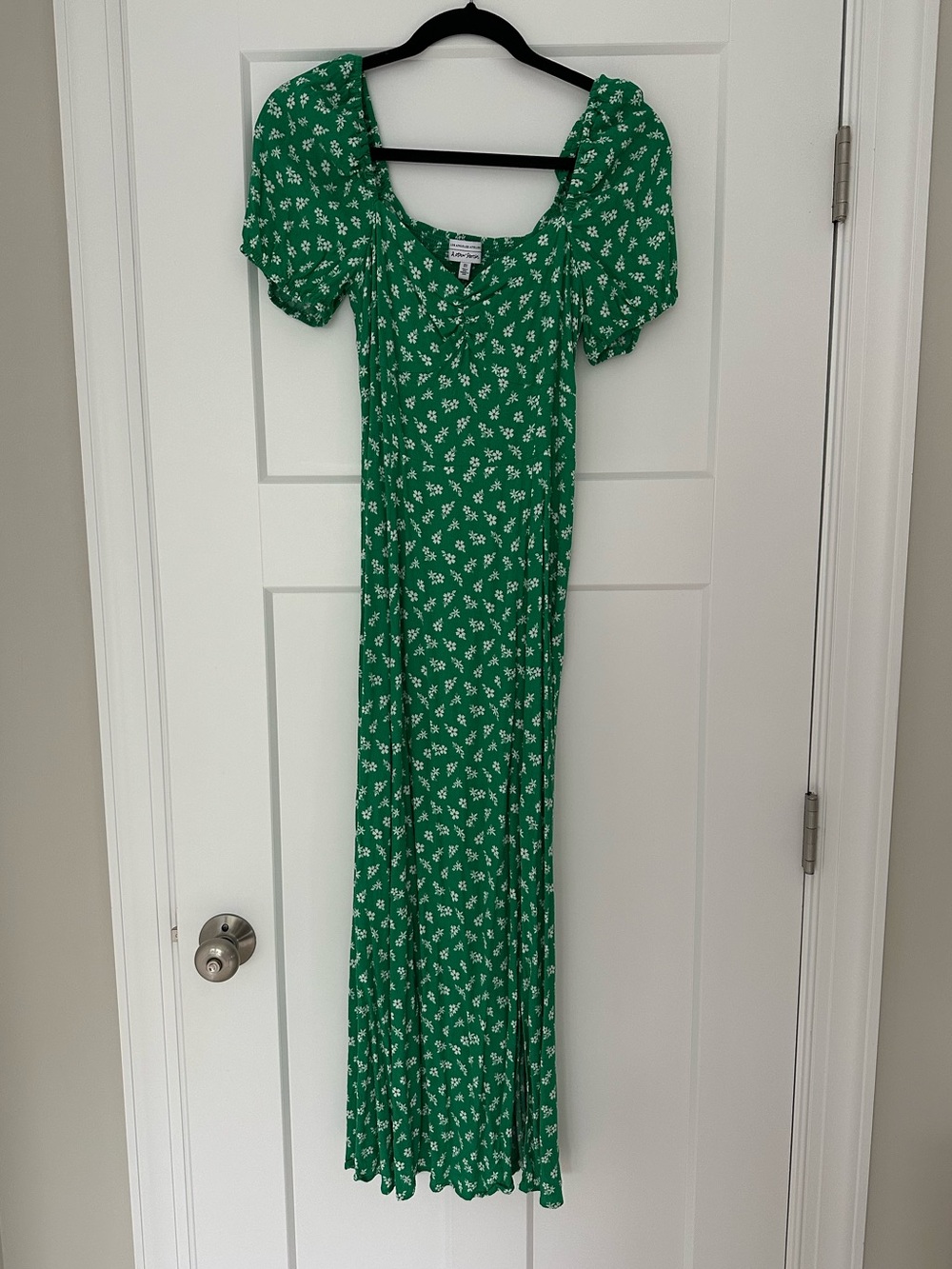 & Other Stories Green Floral Flowy Puff Sleeve Dress (size 6) - Picture 3 of 5